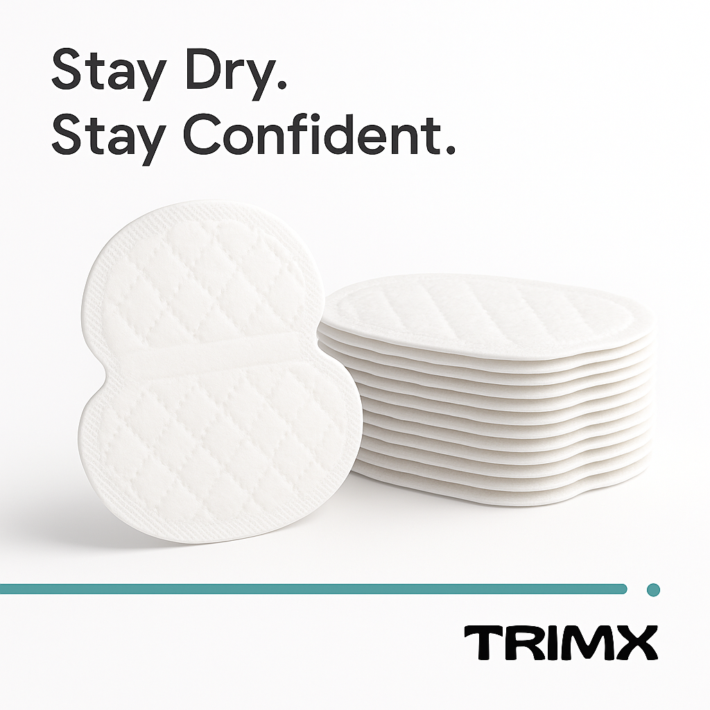 TrimX™ Underarm Sweat Pads: Invisible, Disposable Protection for Sweat & Odor Control